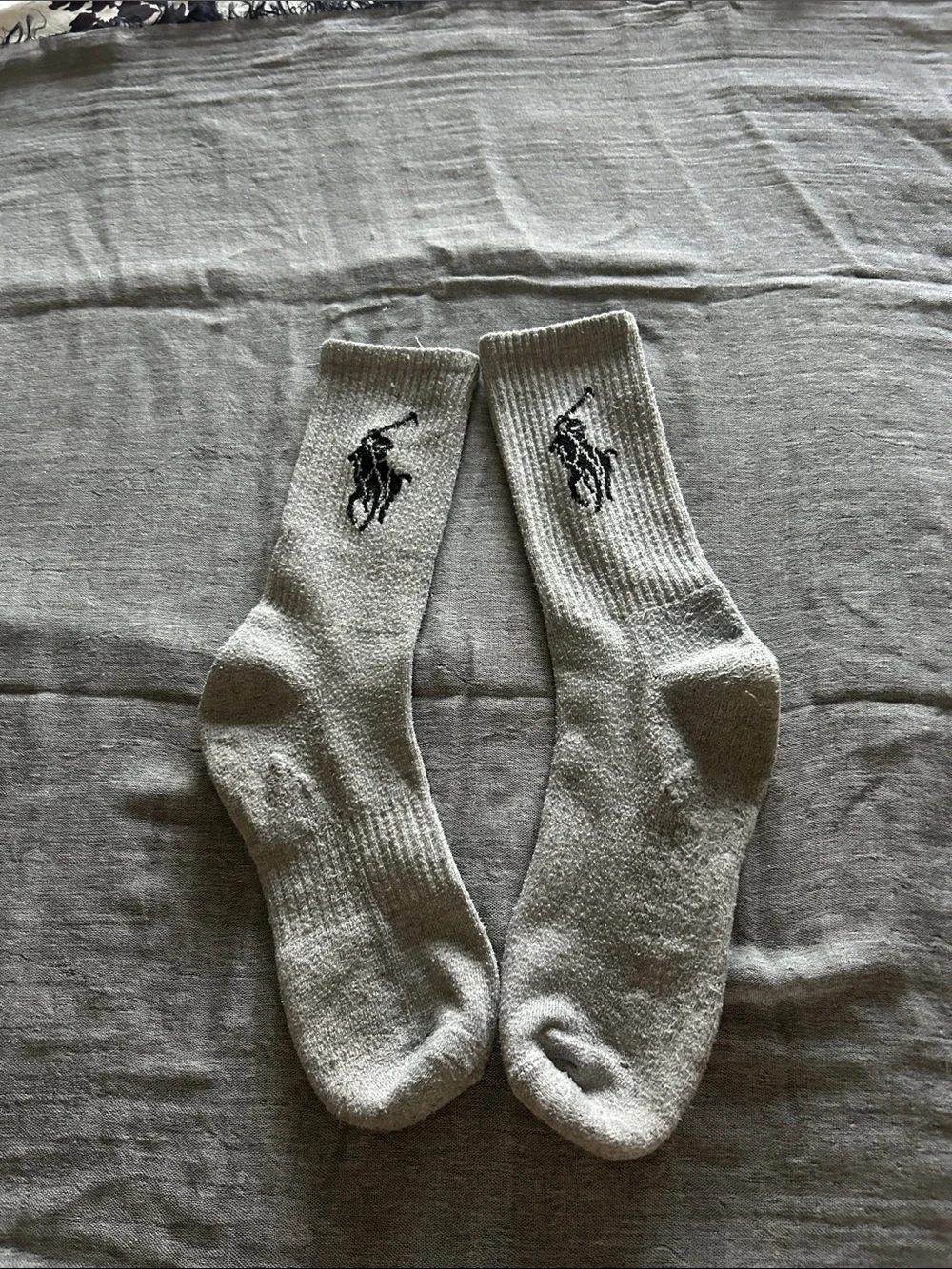 Polo by Ralph Lauren Gray Crew Socks with Navy Pony